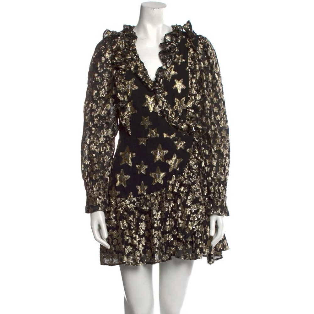 LoveShackFancy Dress. Black, Gold, Silver. Size 4!